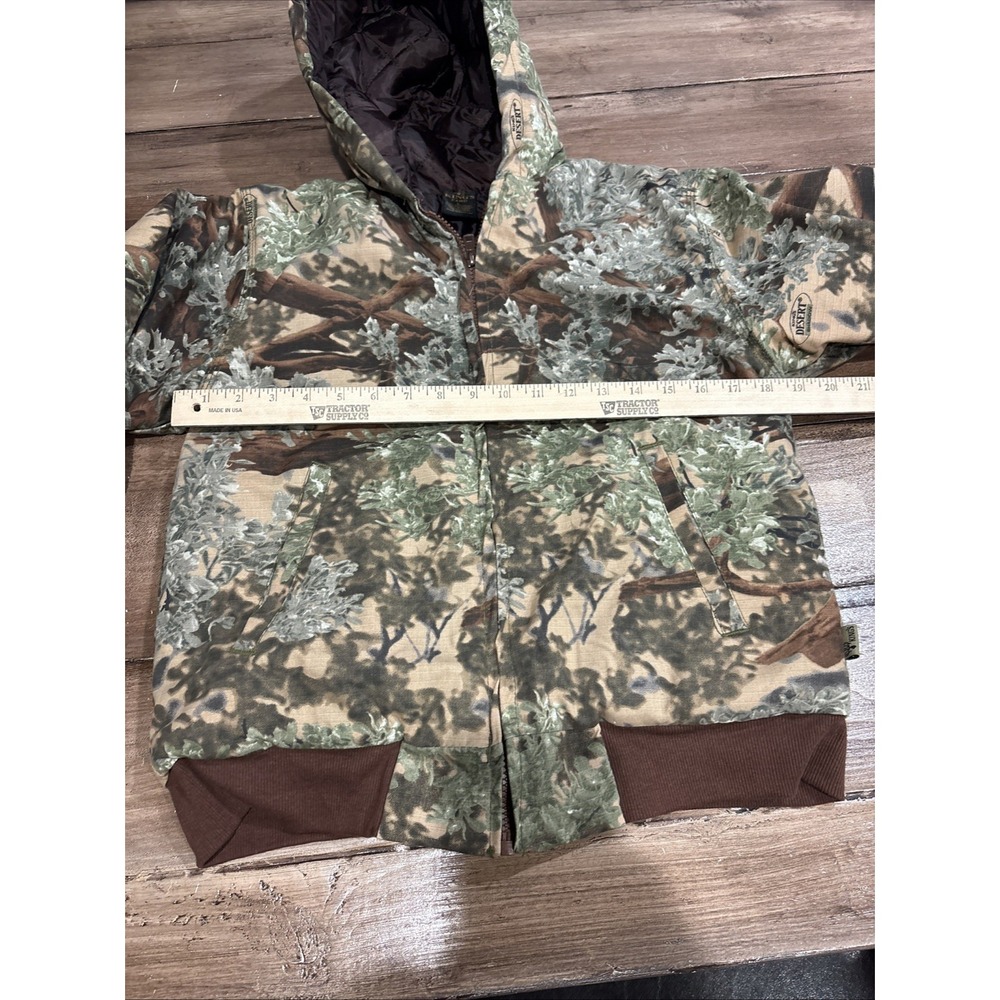 KINGS Camo Coat Kids Youth Large Hunting Jacket Carhartt Style Quilted Hood - Picture 5 of 10